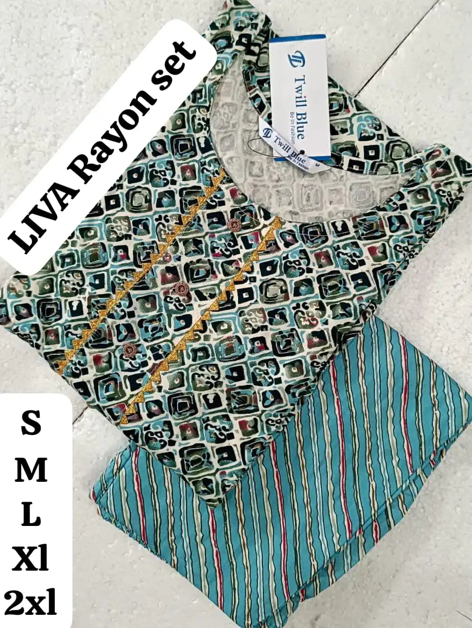 Blue-Striped-Capsule-Rayon-Liva-Kurti-TW40