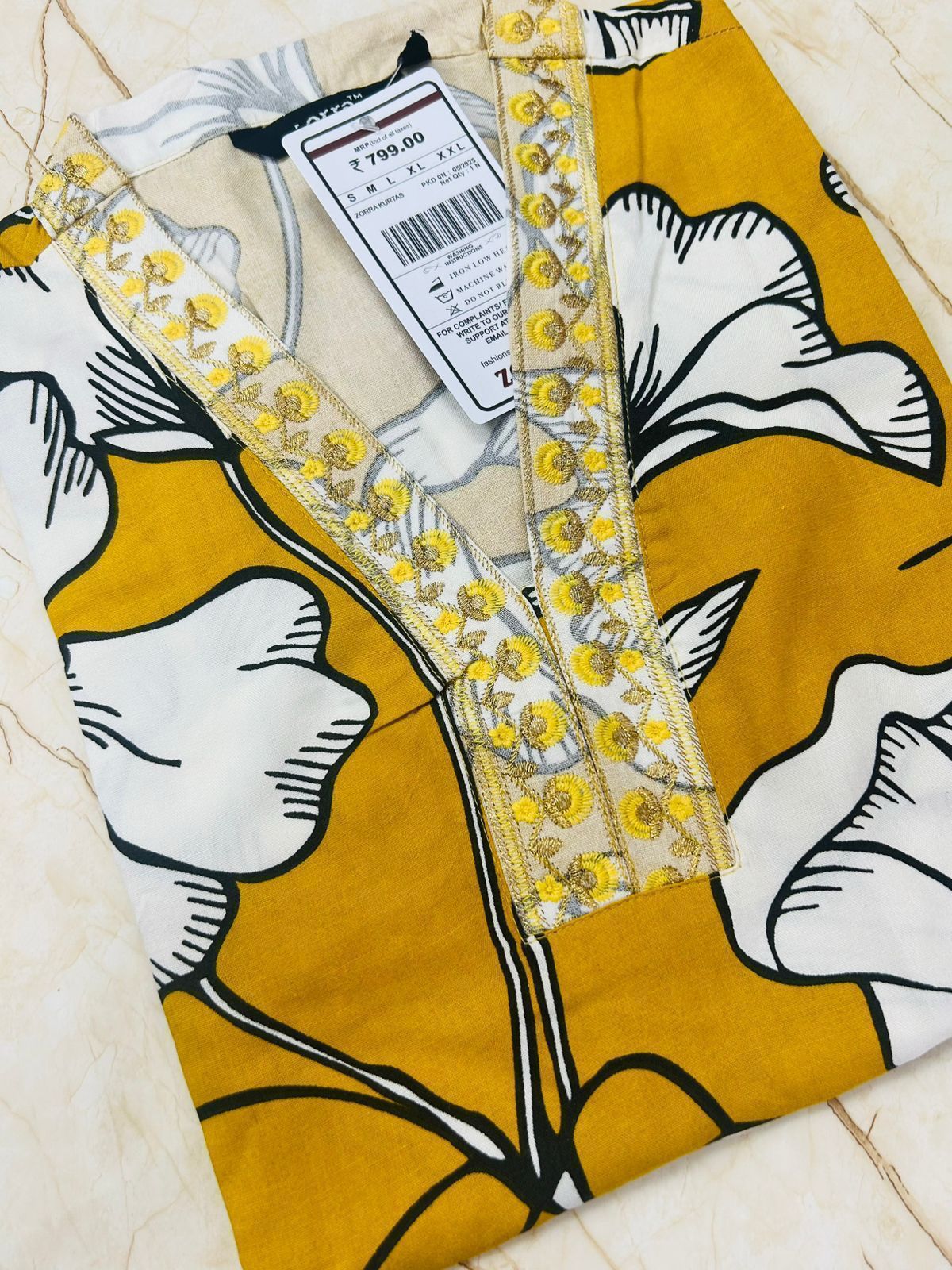 PREMIUM Yellow Kurti ZO39