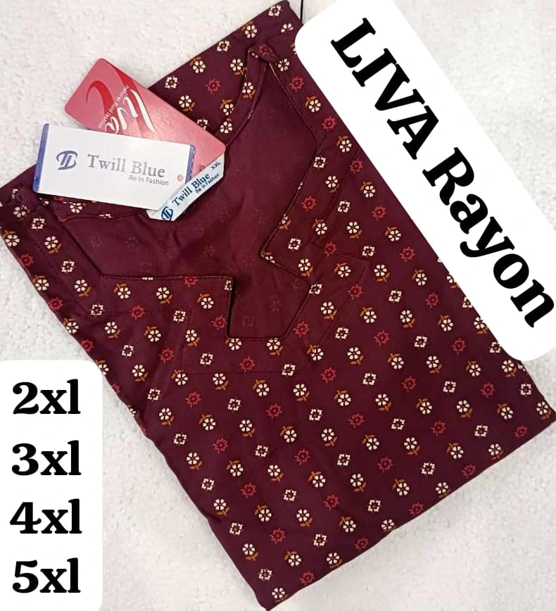 Maroon_Rayon_Printed_Plus_Kurti_TW55