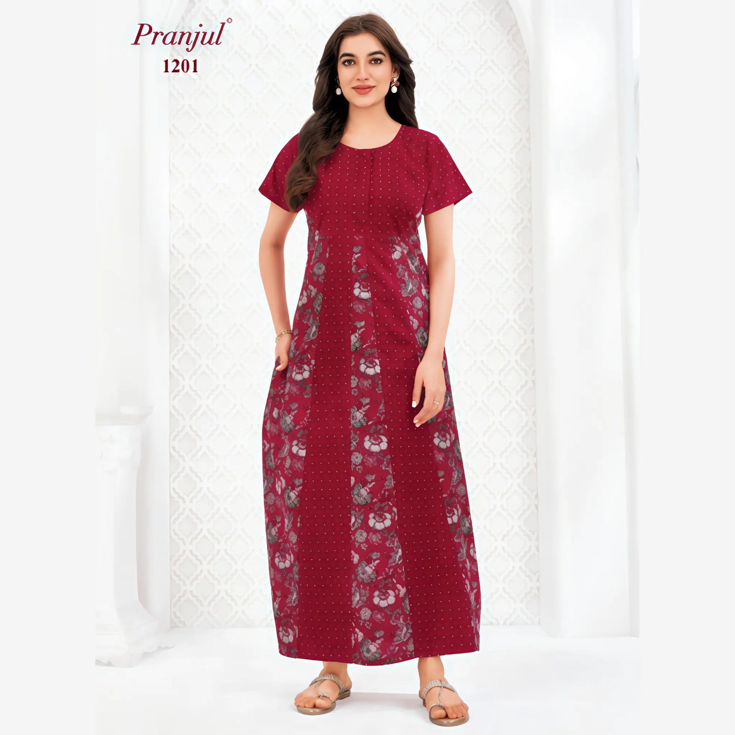Cotton Pranjul Nighty 1201