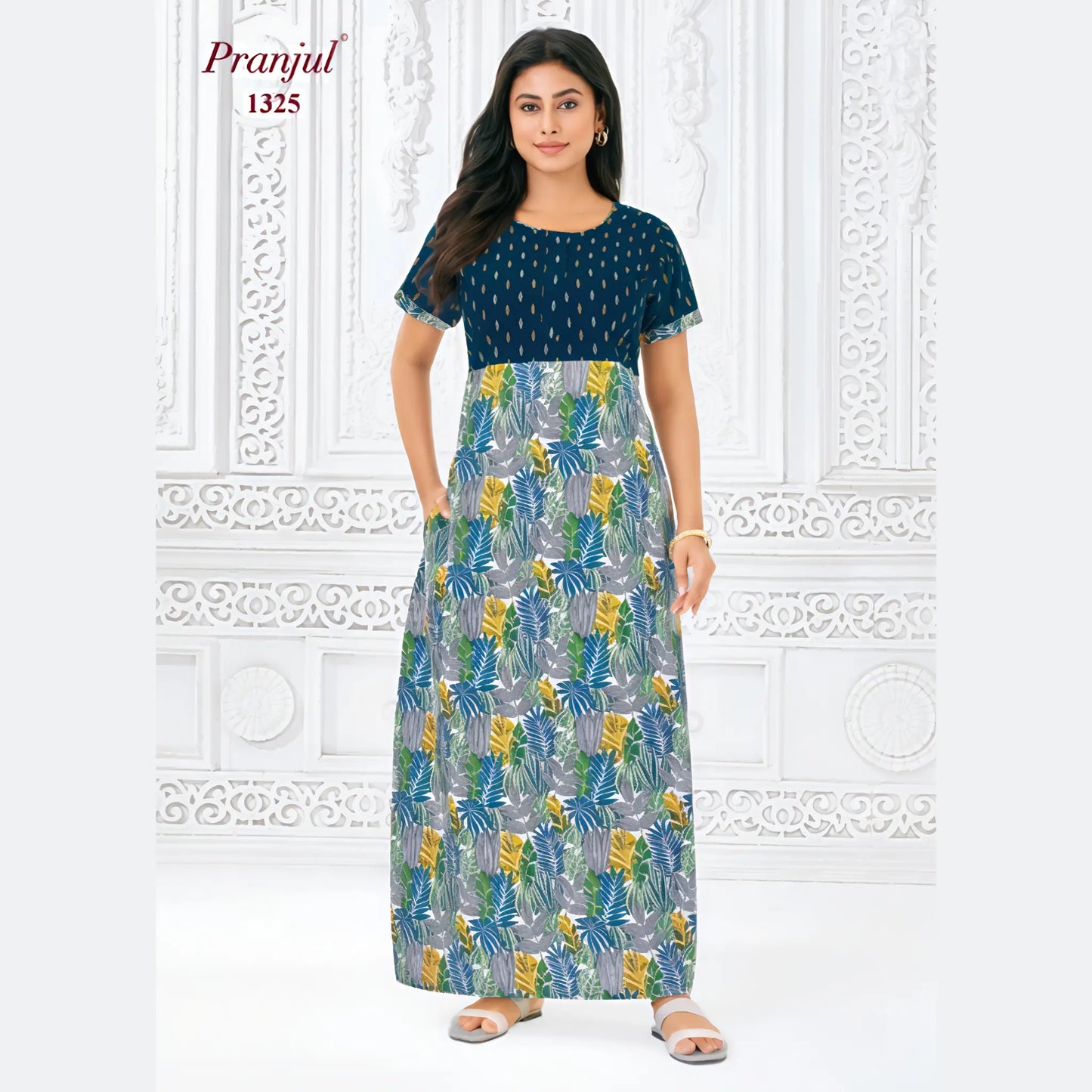 Cotton Pranjul Nighty 1325