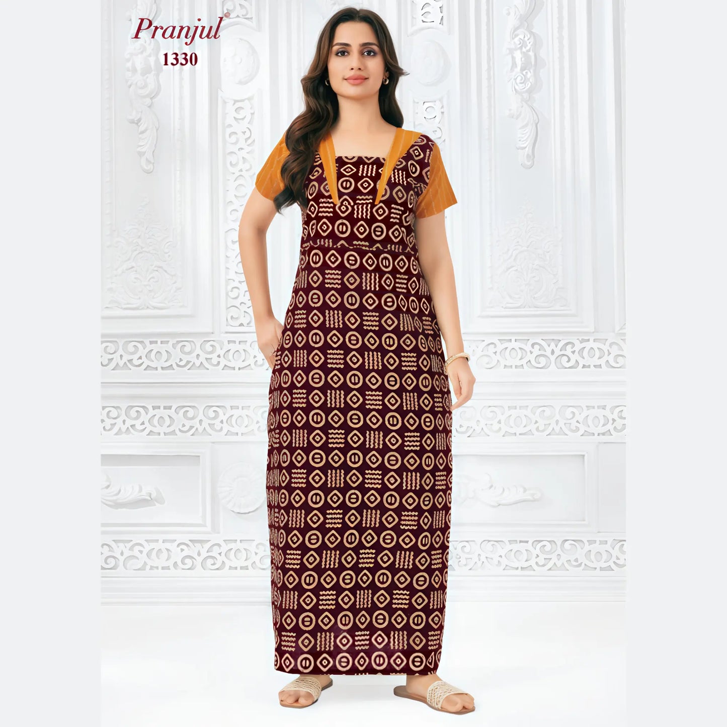 Cotton Pranjul Nighty 1330
