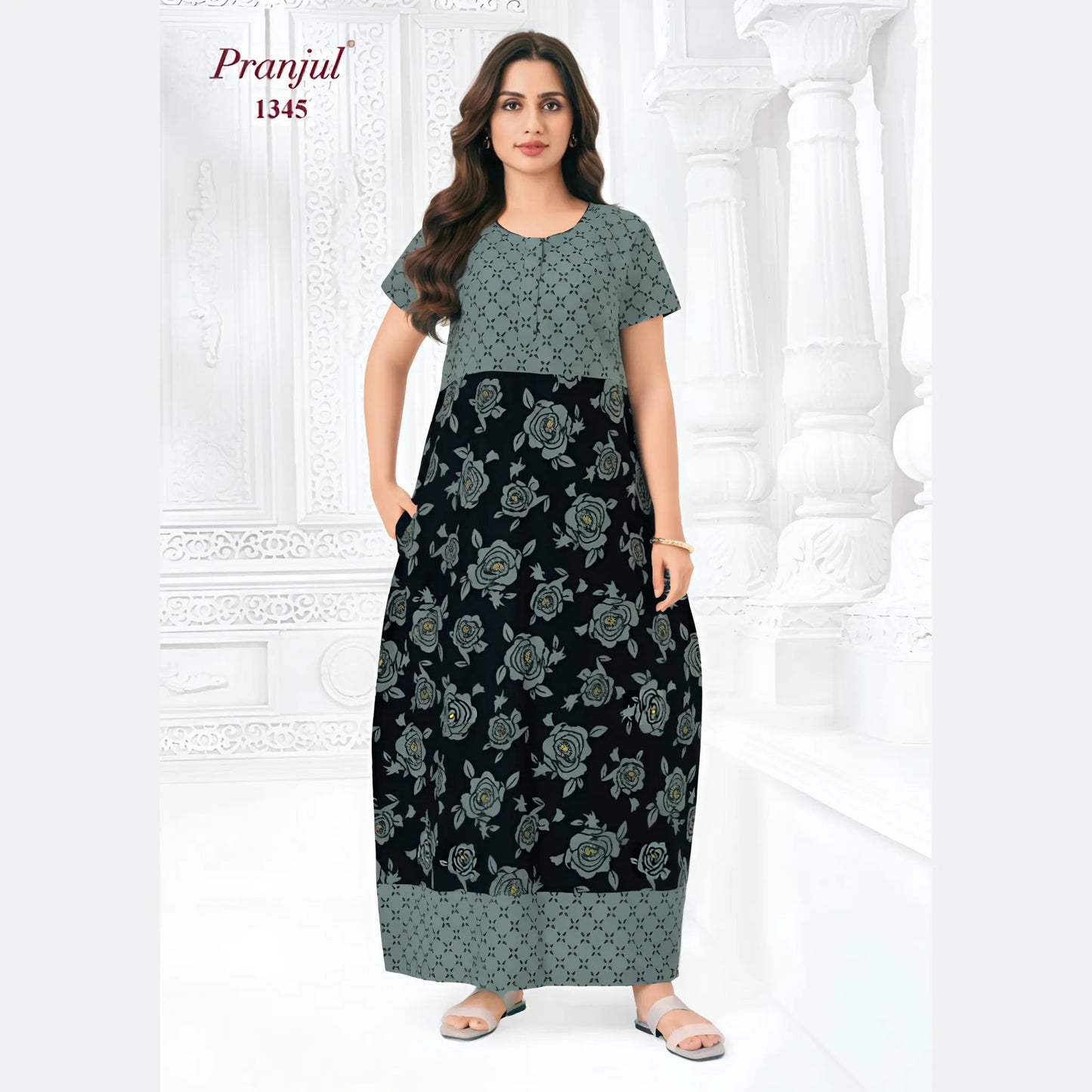Cotton Pranjul Nighty 1345