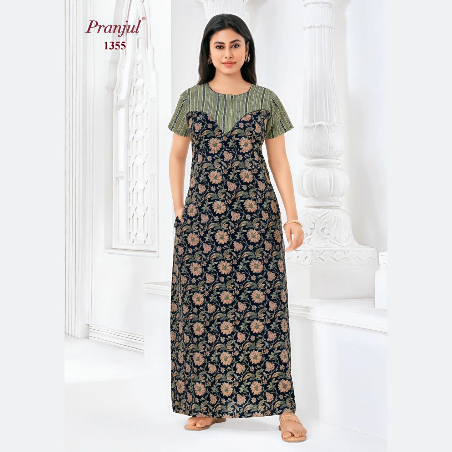 Cotton Pranjul Nighty 1355