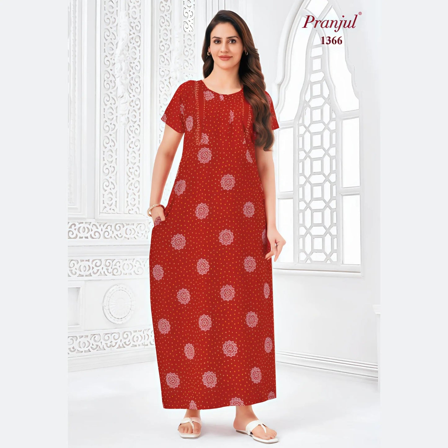 Cotton Pranjul Nighty 1366