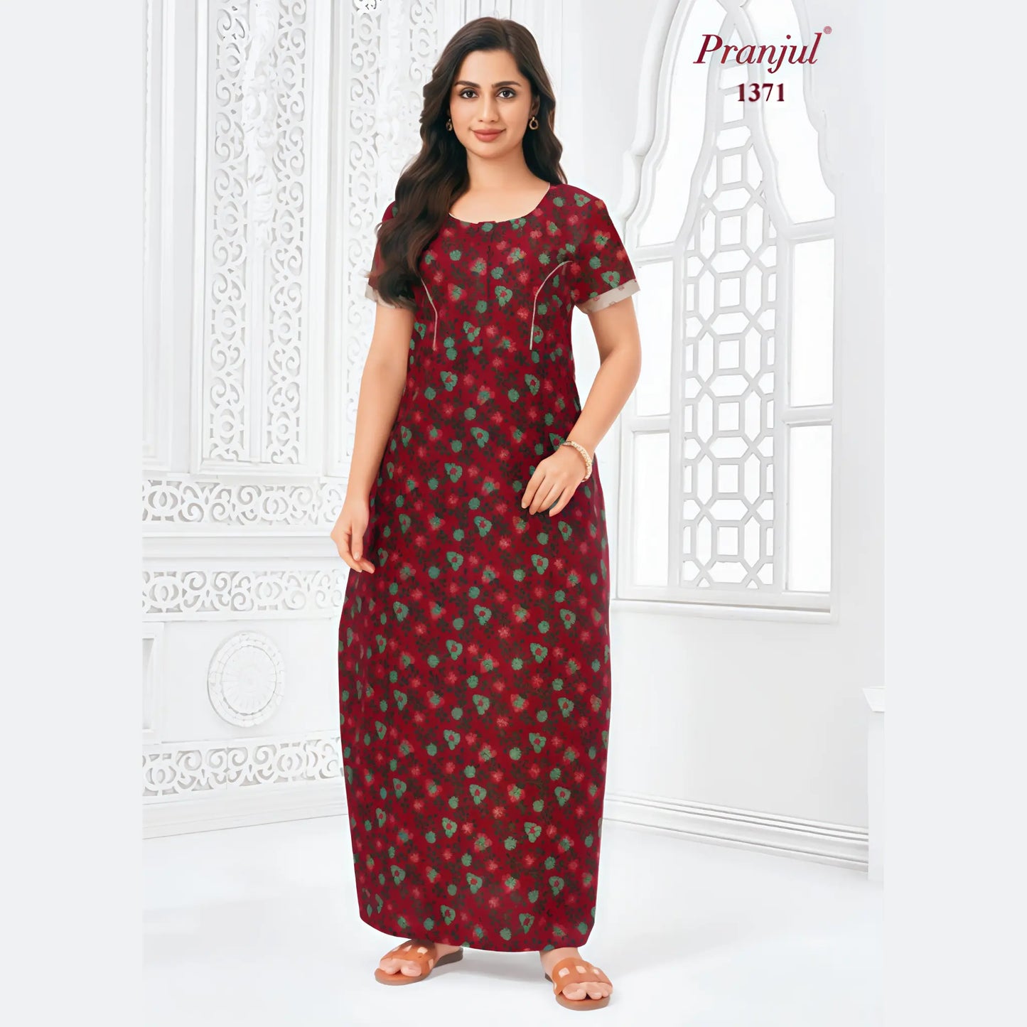 Cotton Pranjul Nighty 1371