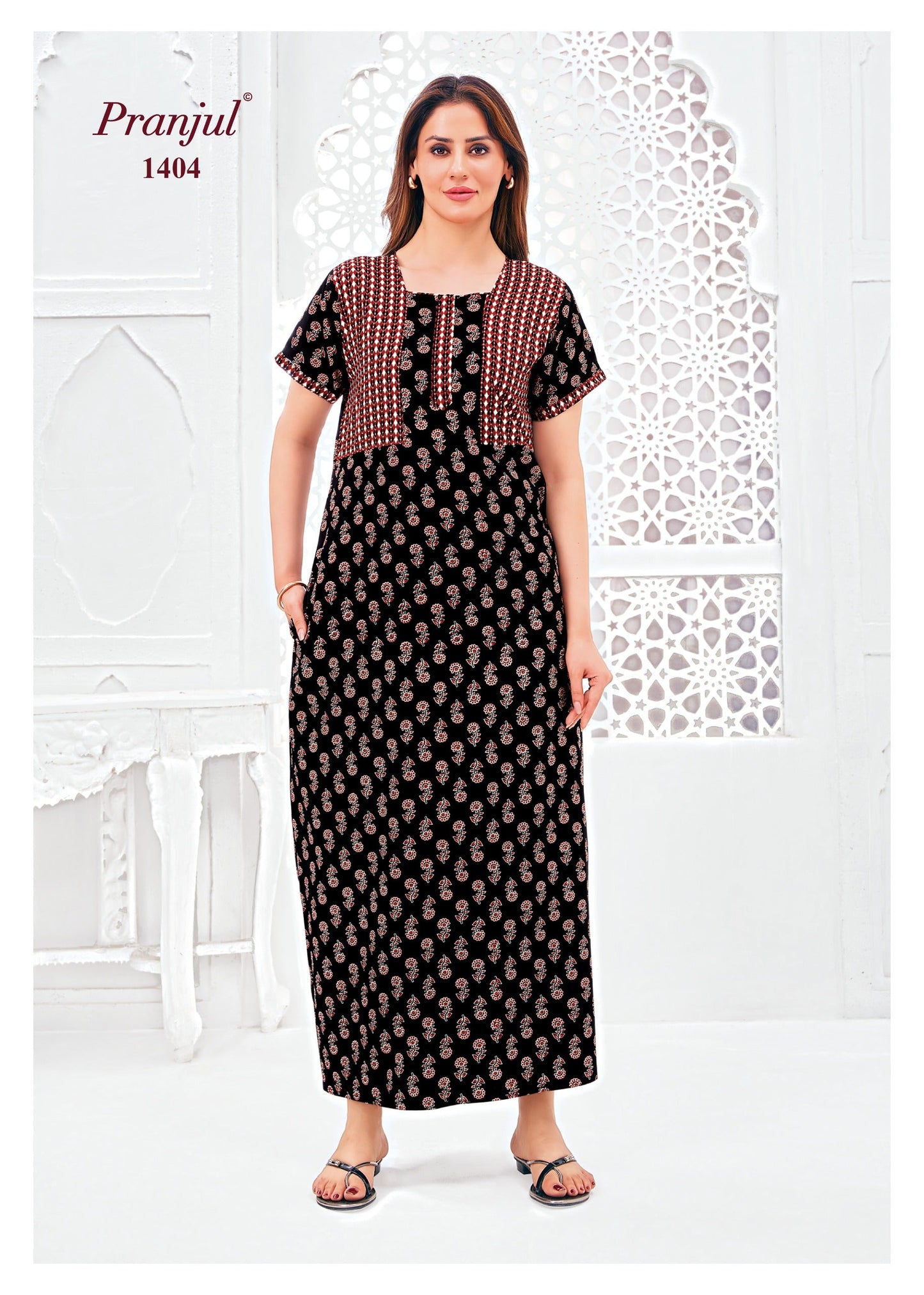 Cotton Pranjul Nighty 1404