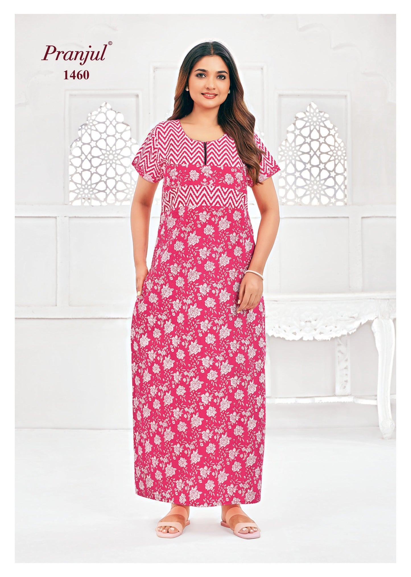 Cotton Pranjul Nighty 1460