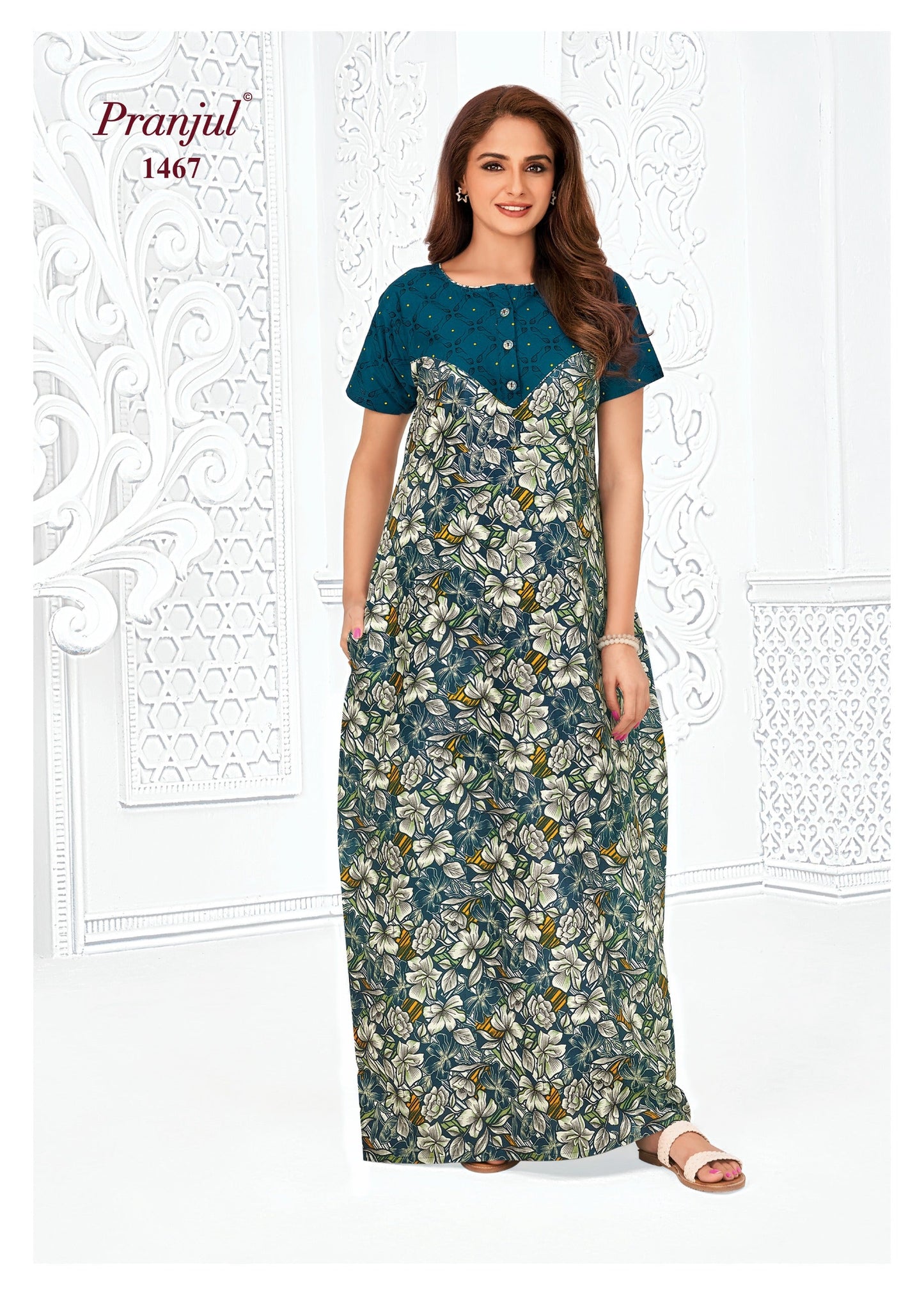 Cotton Pranjul Nighty 1467