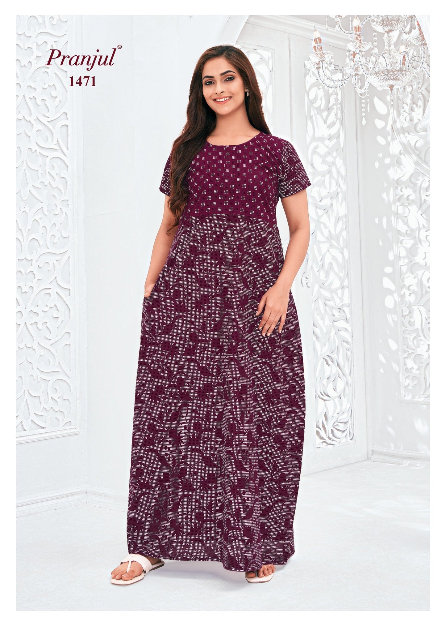 Cotton Pranjul Nighty 1471