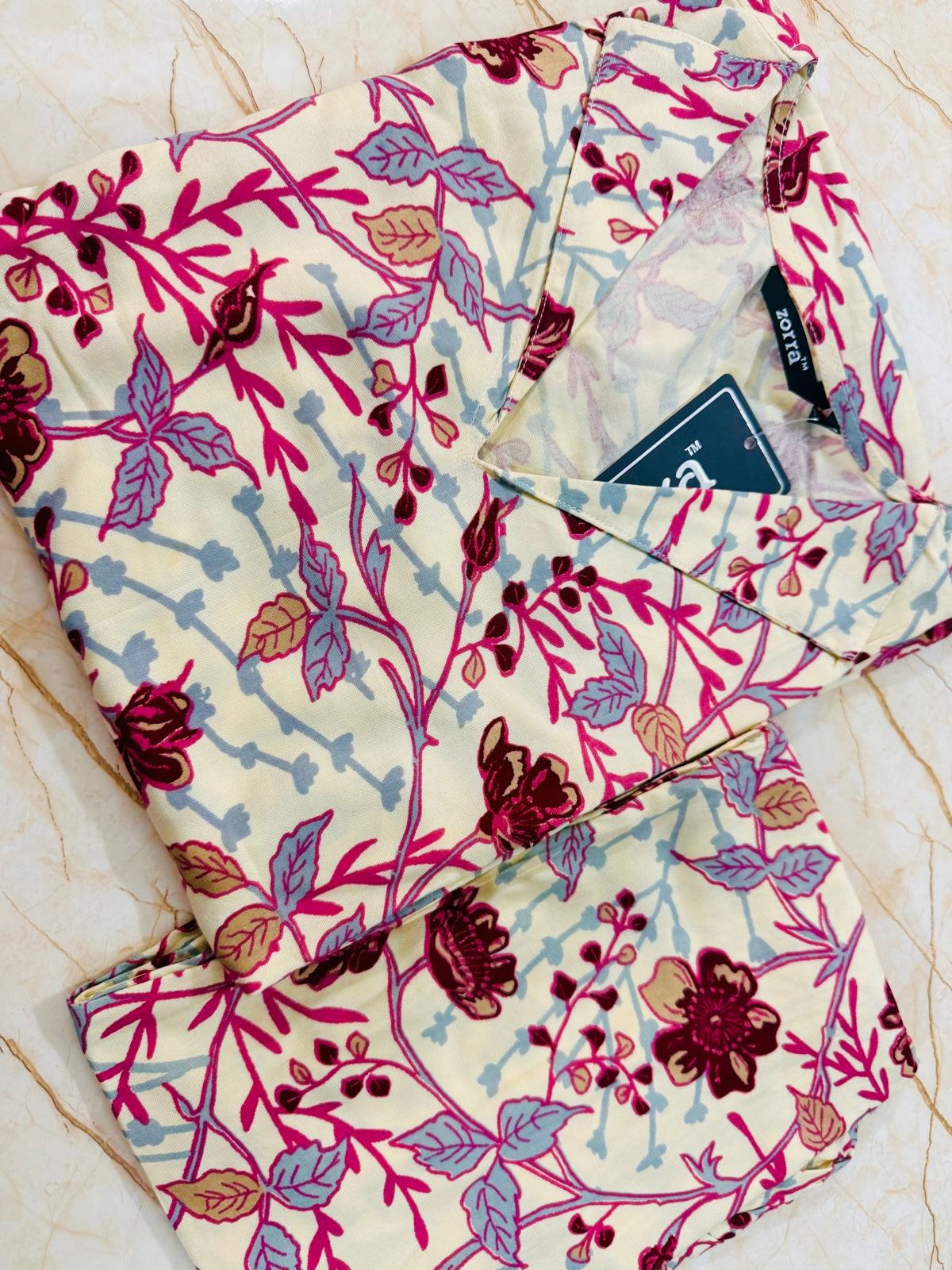 White Rayon Coord ZO12