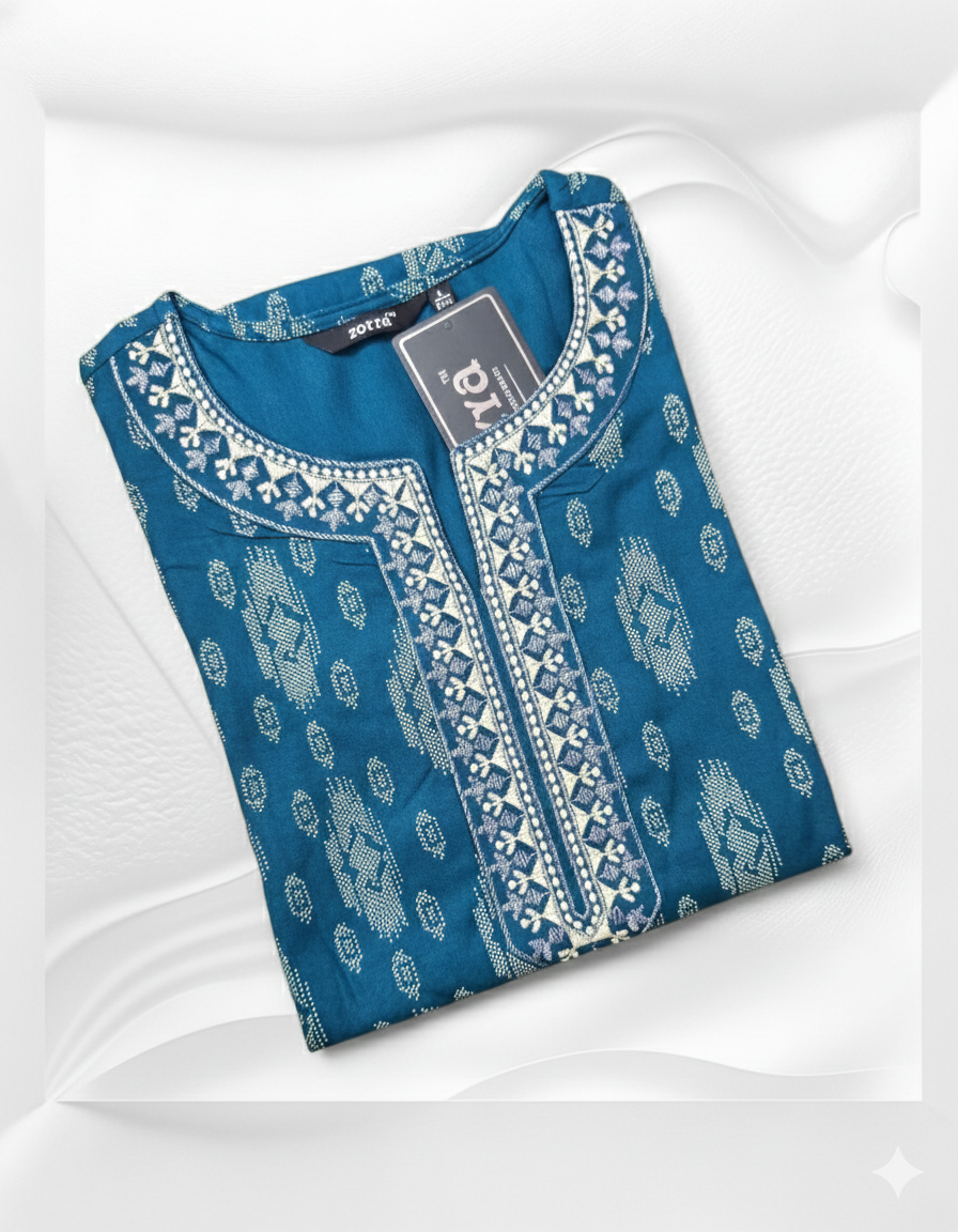 Peacock Blue Kurti ZO02