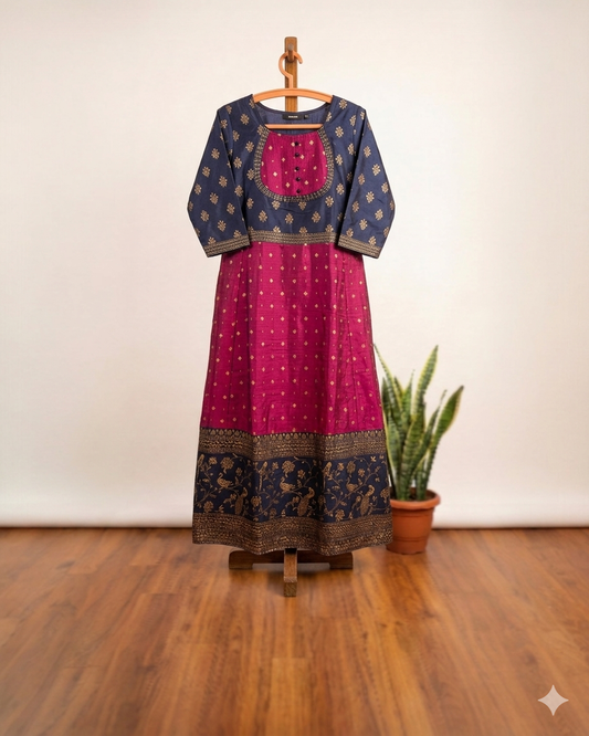 Dark Pink Ethnic kurti TW108