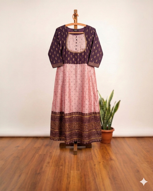 Maroon Pink Ethnic kurti TW106