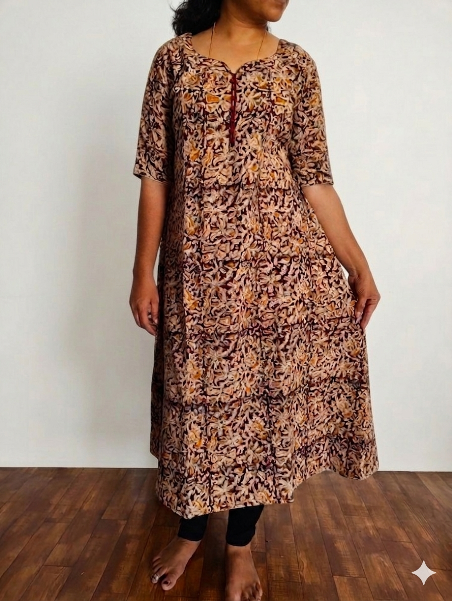 Cotton Kalamkari  Aline Kurti VB04