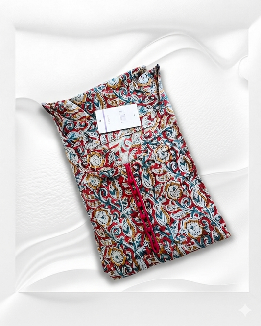Cotton Kalamkari  Aline Kurti VB03