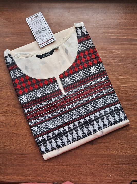 PREMIUM WHITE Black Kurti ZO19