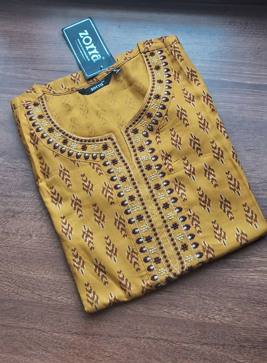 PREMIUM Mustard Kurti ZO29