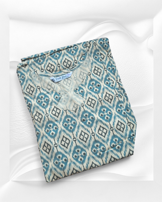 Blue Pattern Plus size  TW56