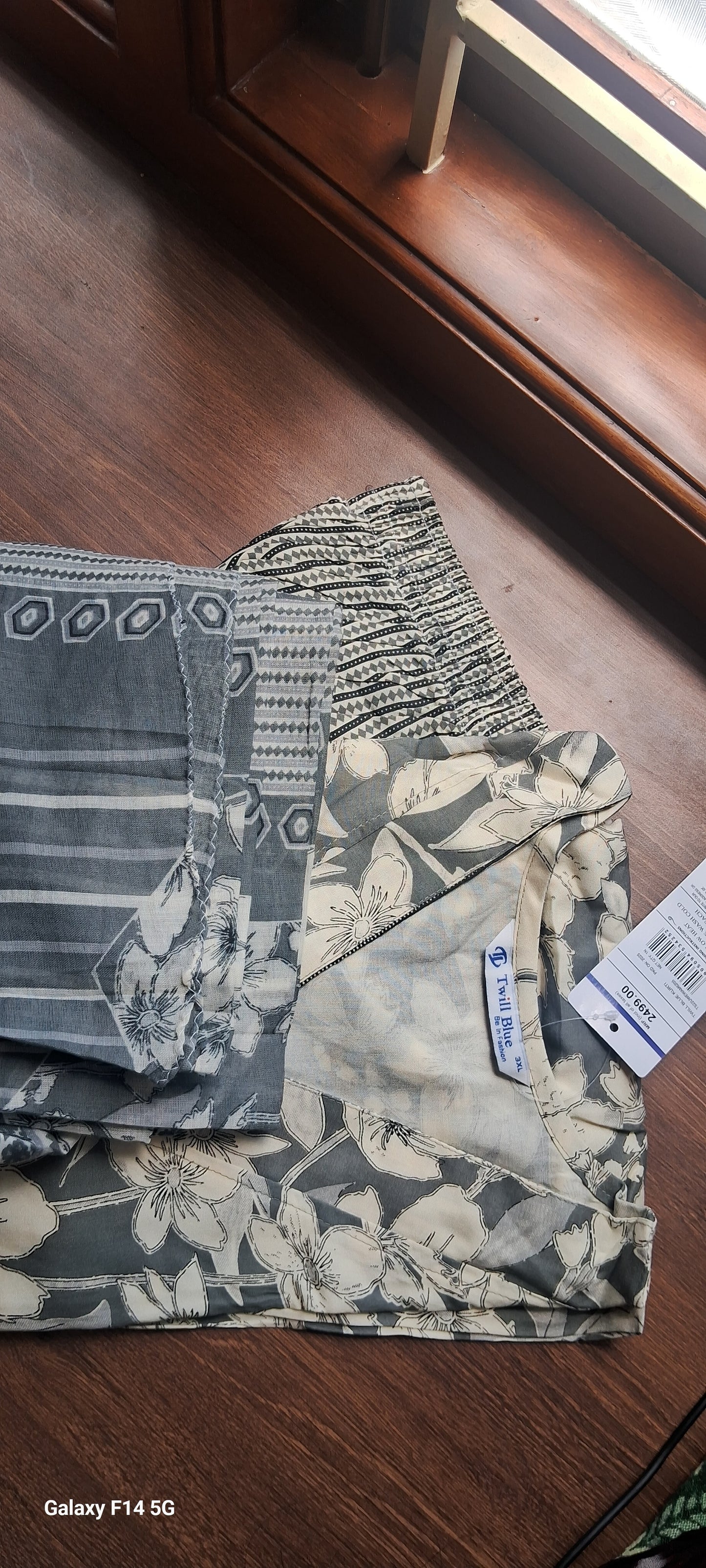 Floral  Grey 3 piece Plus size salwar