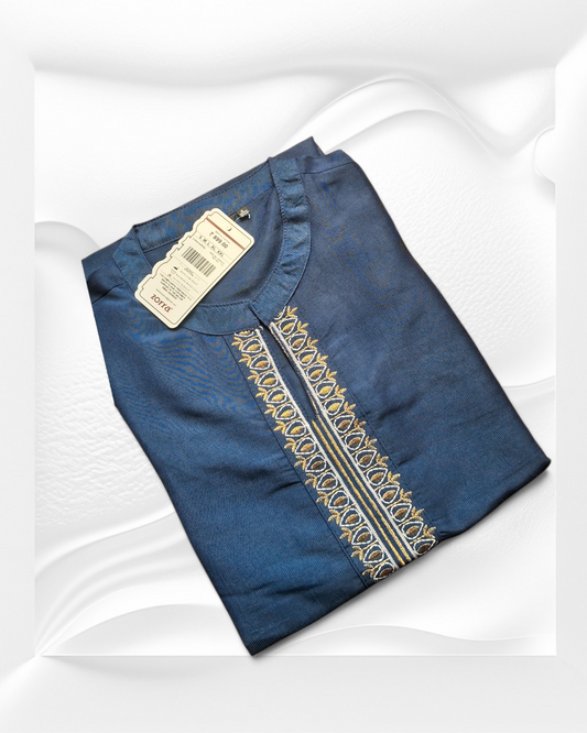 PREMI Peacock Blue Kurti ZO72