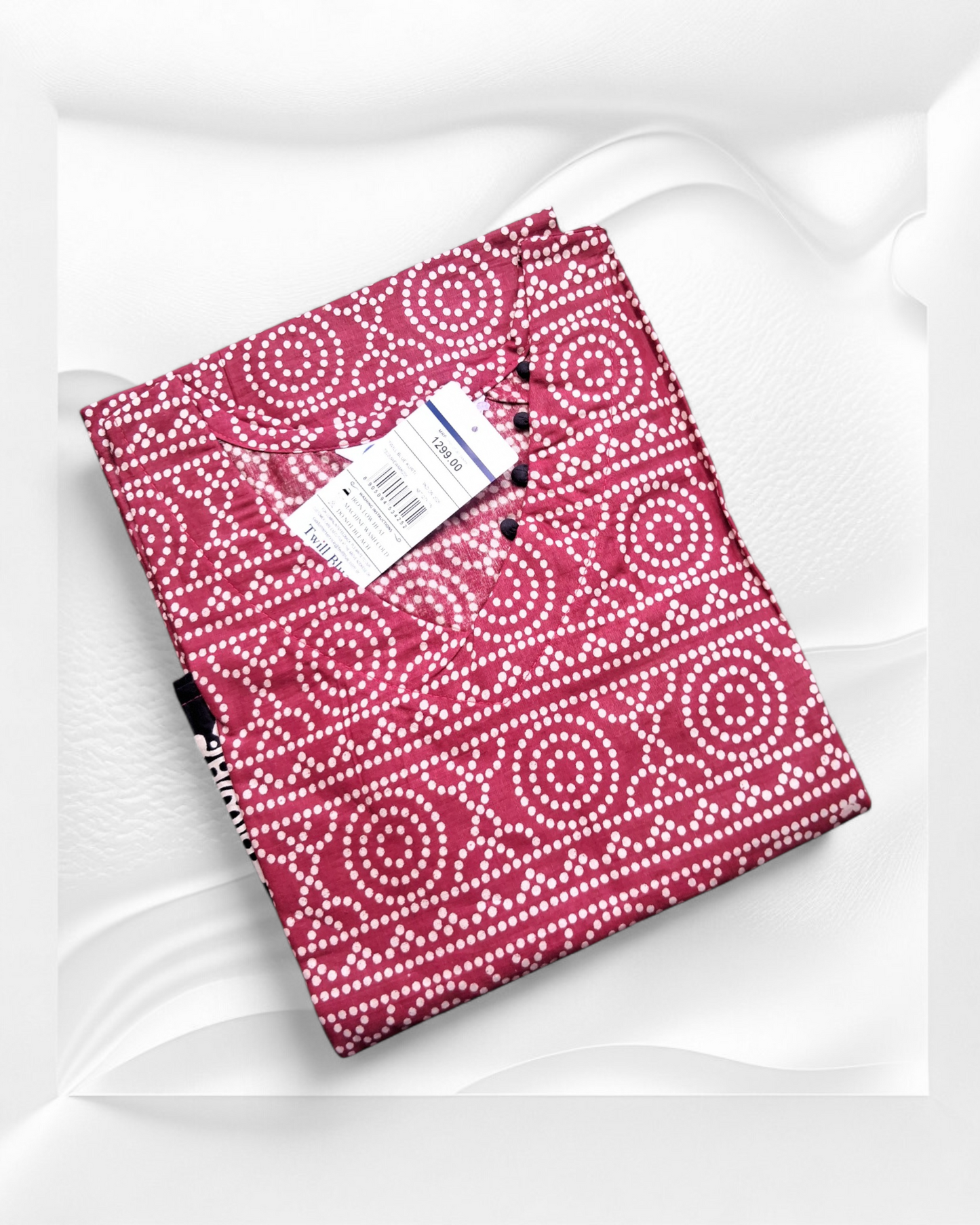 Cotton Ajrak Kurti TW 122