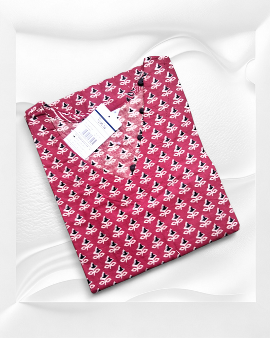 Cotton Ajrak Kurti TW 119