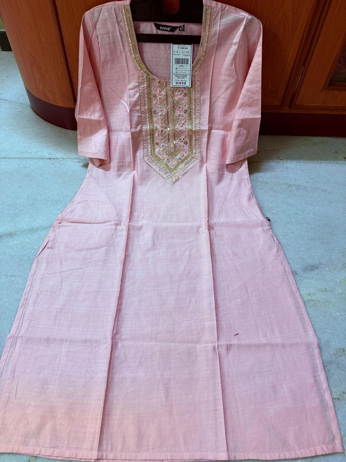 Baby Pink Vatican Kurti ZO04