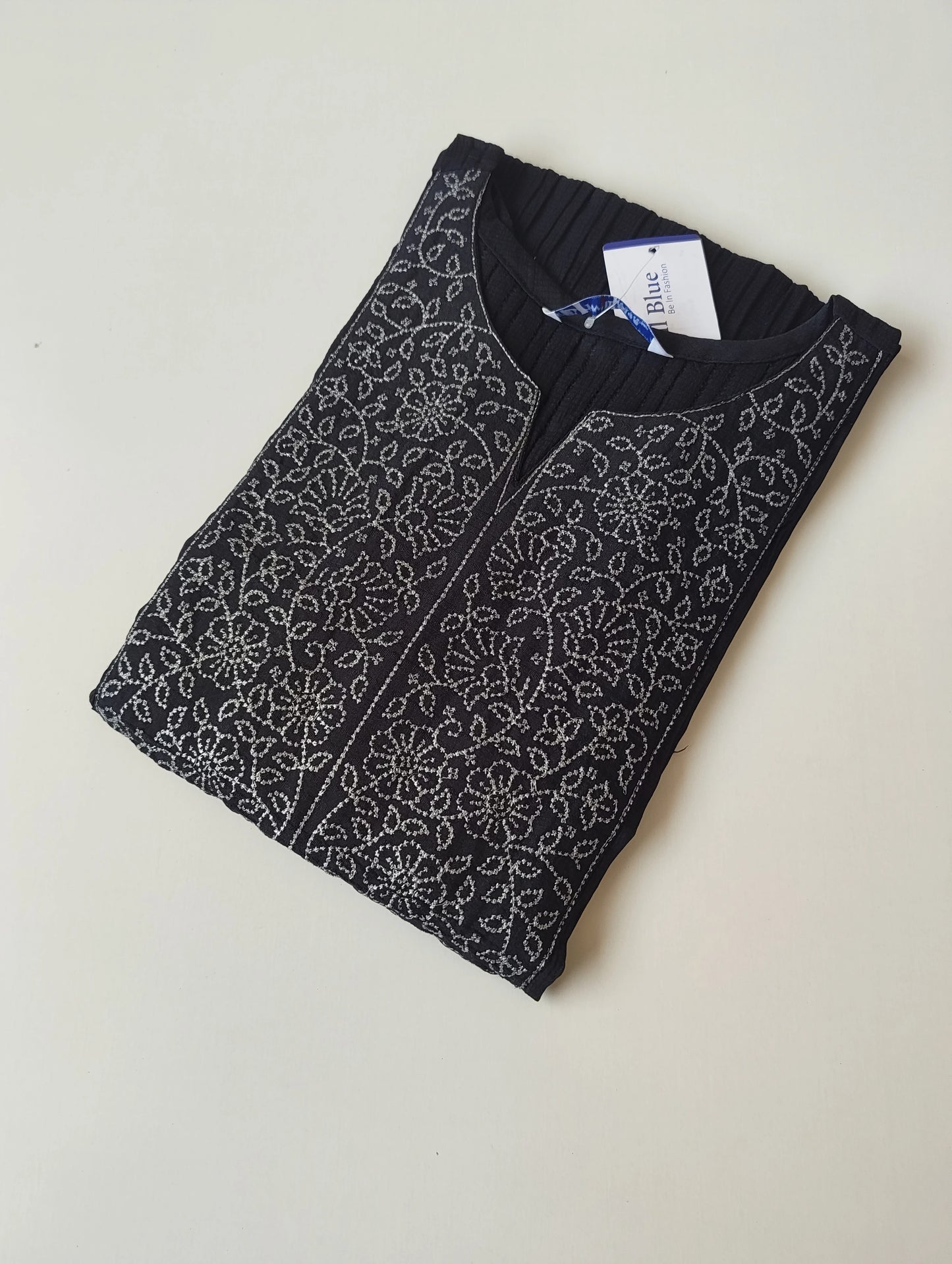 Black Popcorn Kurti TW45