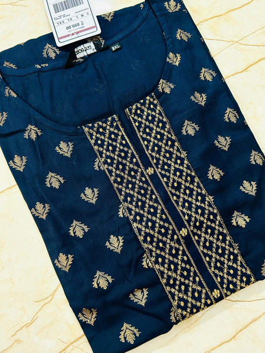 Premium Dark Blue Plus size  ZO17