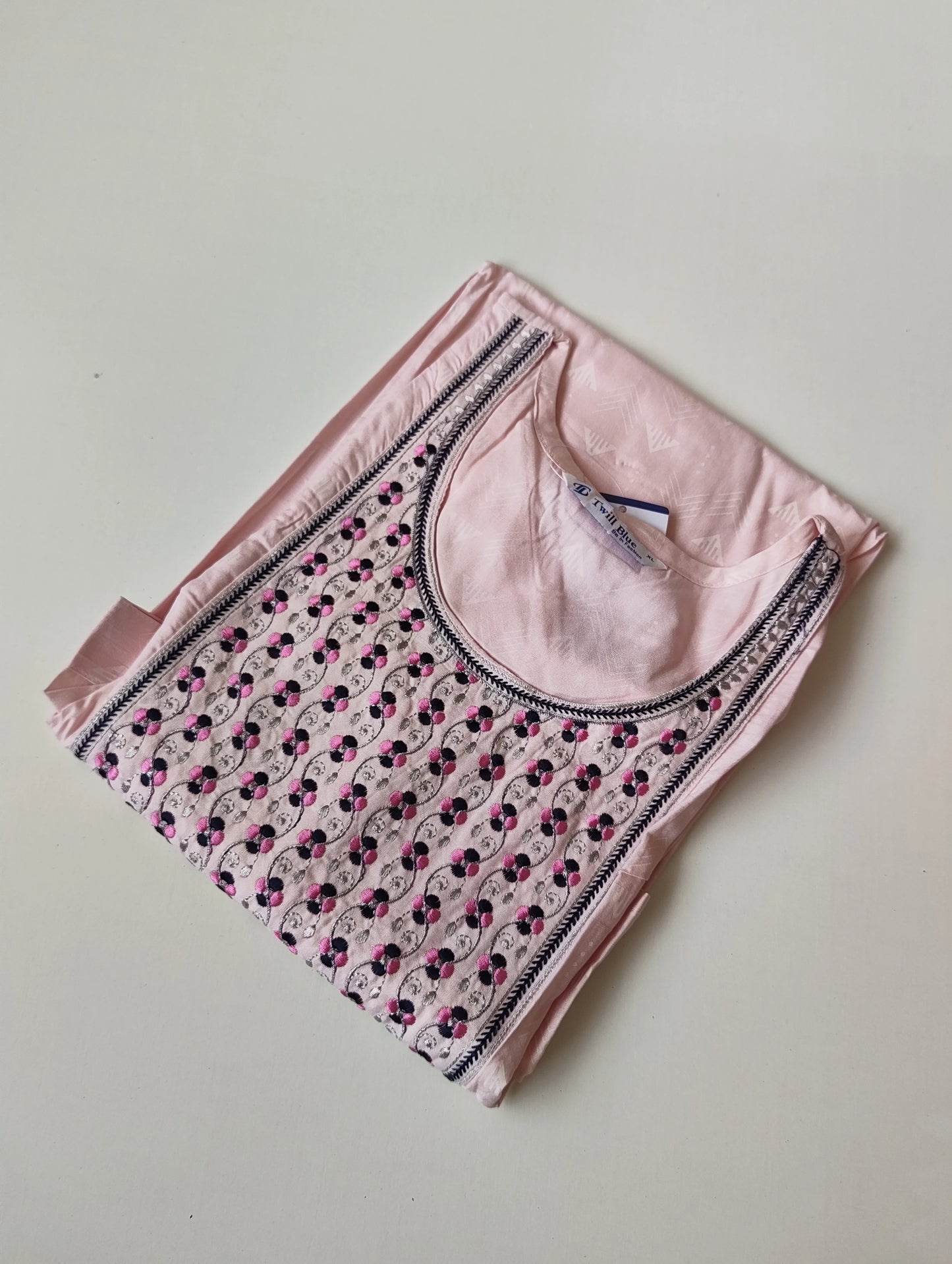 Embroidery Liva Kurti Pink EKTB02