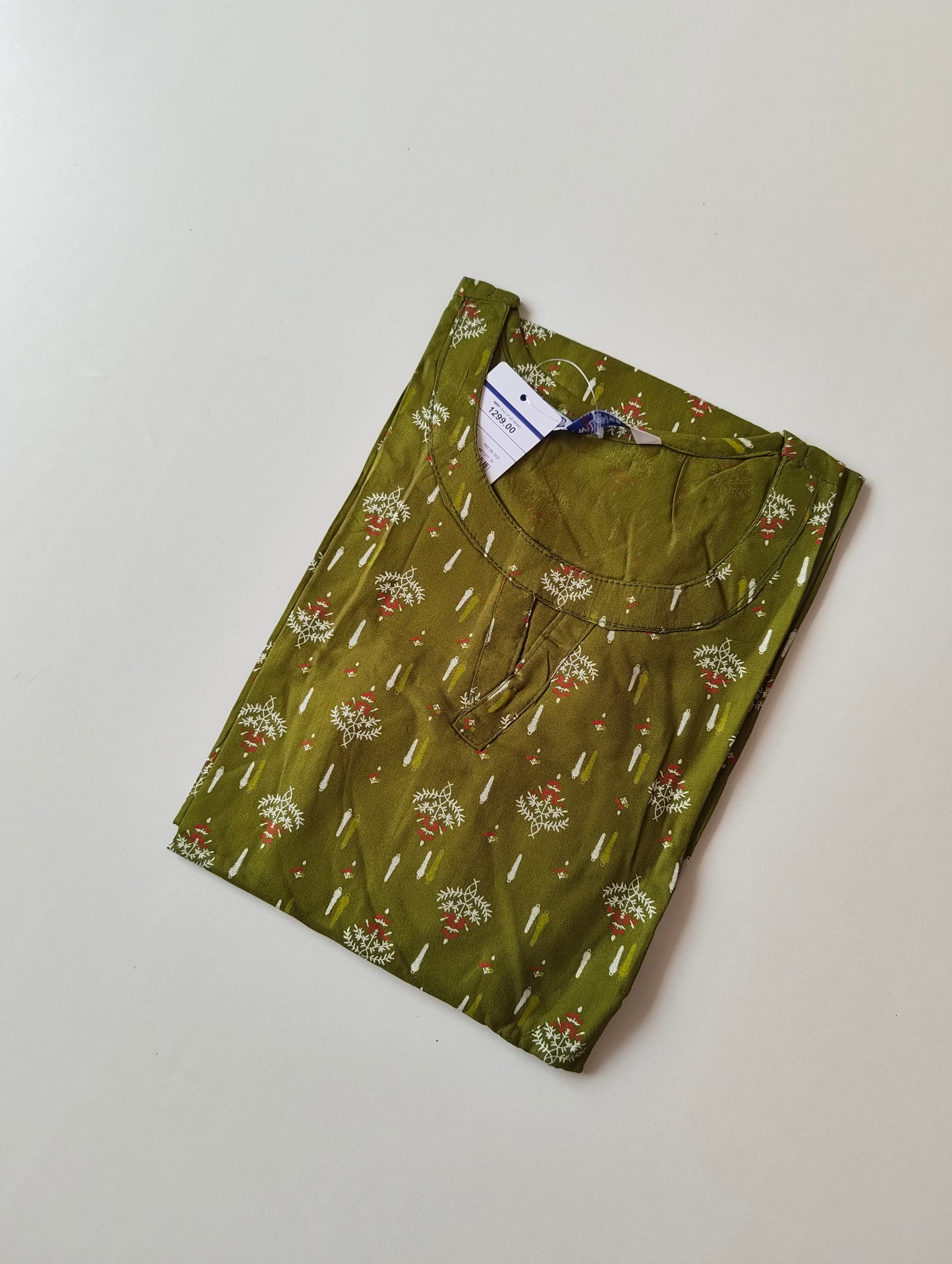 Green-Printed-Rayon-Liva-Kurti-TW22