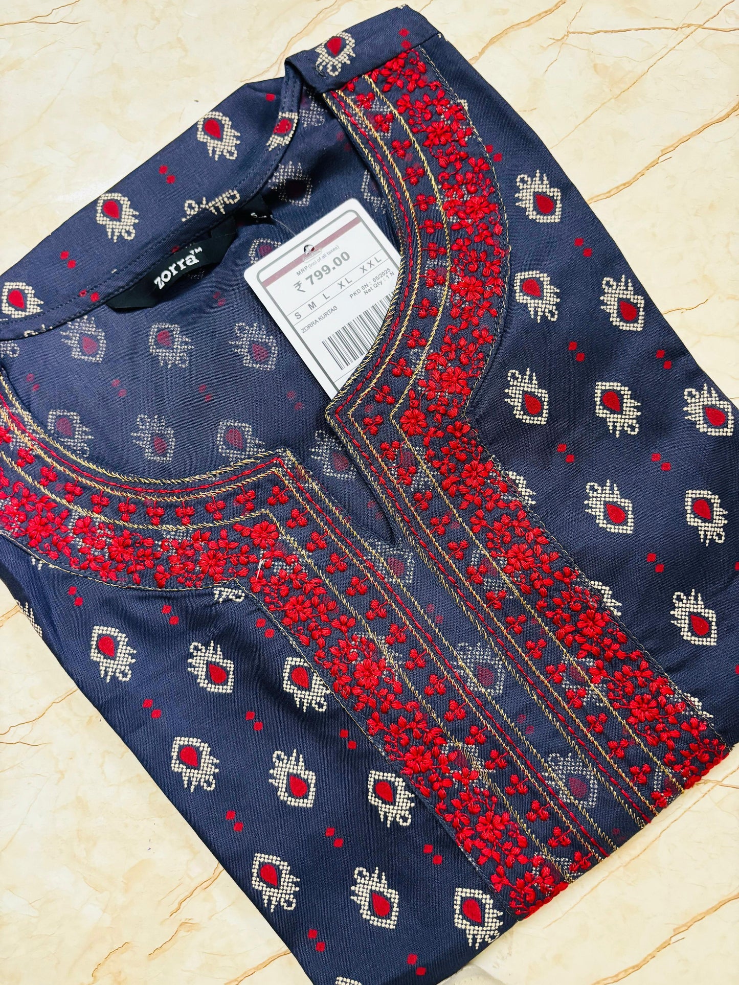 PREMIUM Navy Kurti ZO21