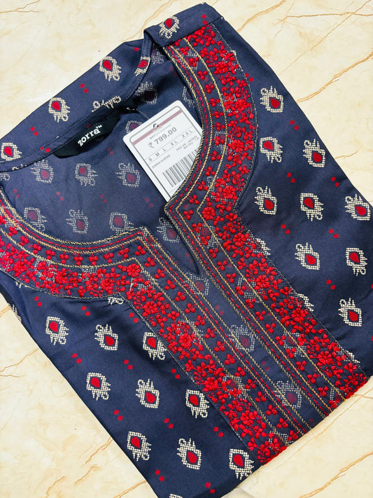 PREMIUM Navy Kurti ZO21