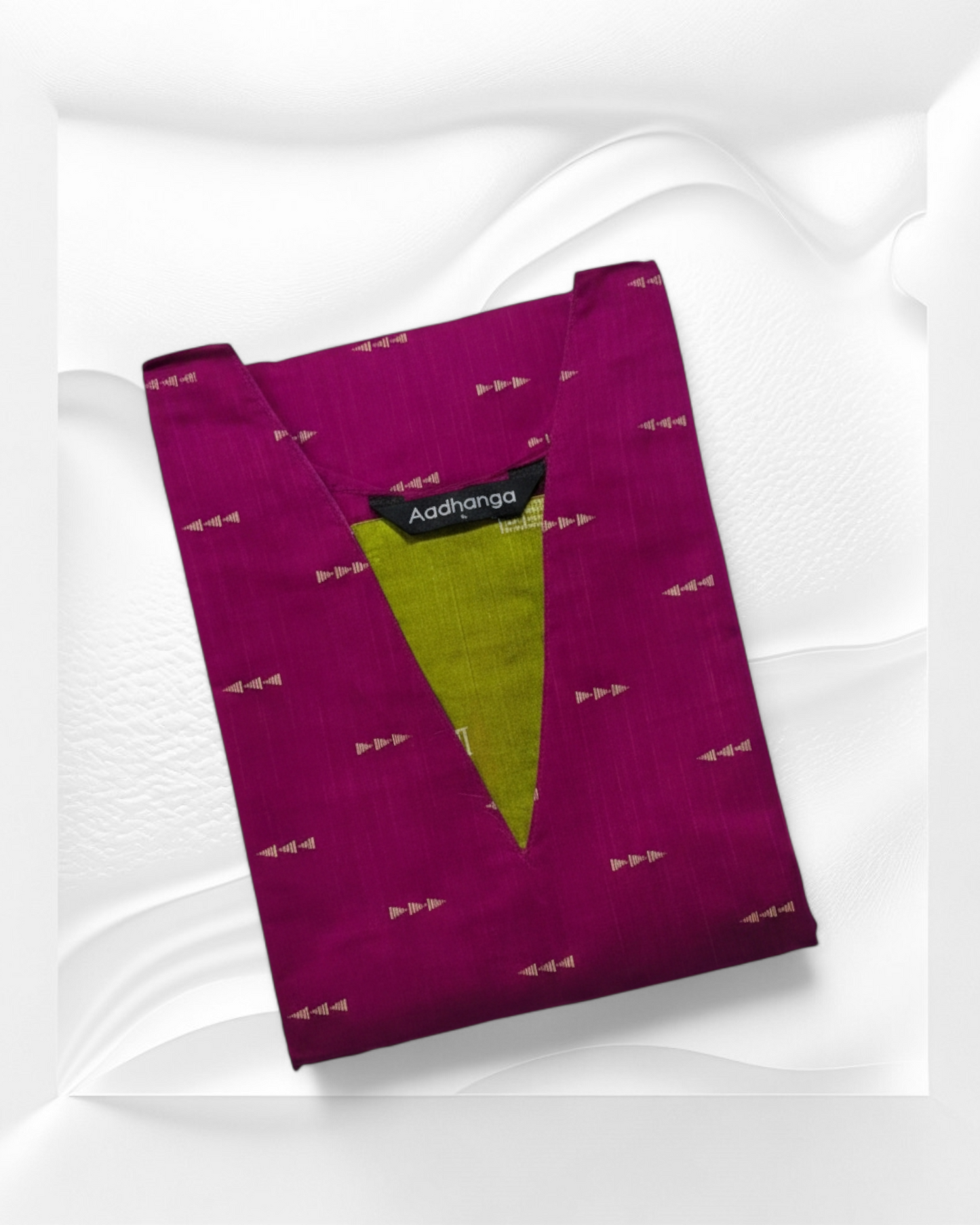 Wine Raw Silk Kurti