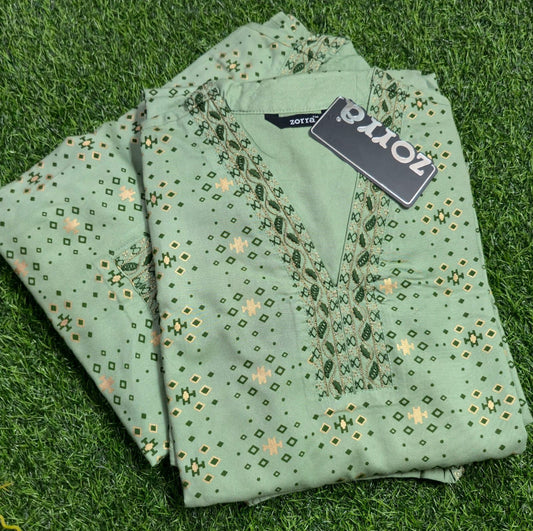 PREMIUM Pista Green Kurti ZO36