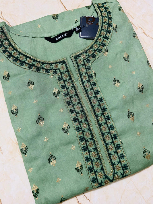 PREMIUM Pista Green Kurti ZO38