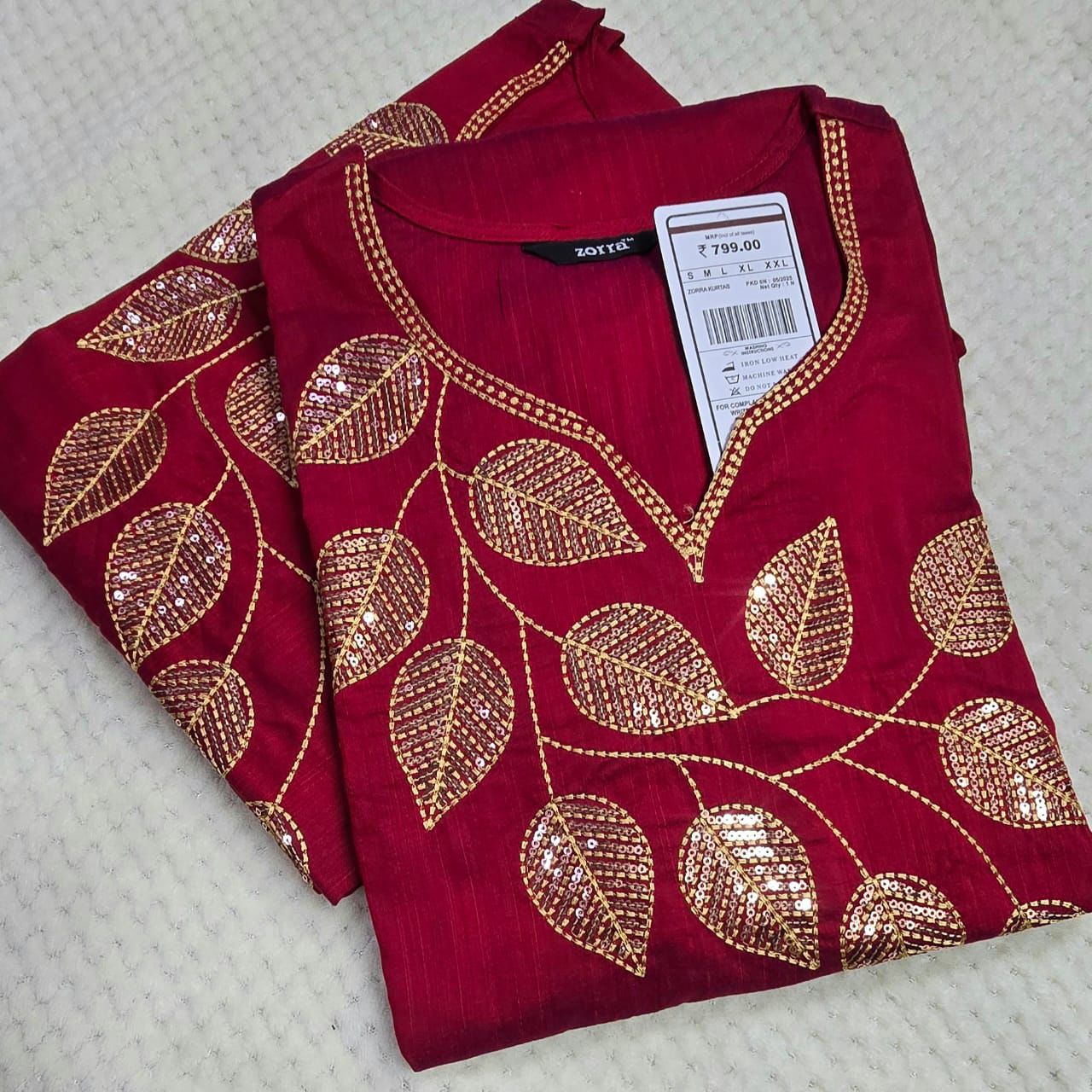 PREMIUM Red Kurti ZO42