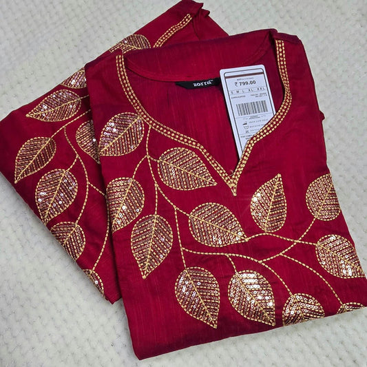 PREMIUM Red Kurti ZO42