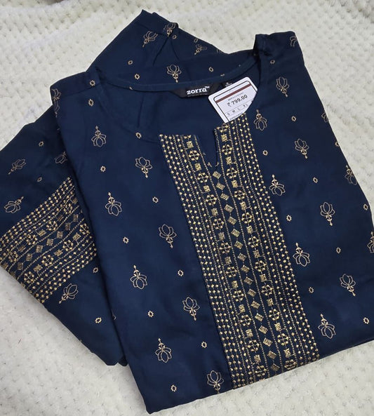 PREMIUM  Dark Blue Kurti ZO46