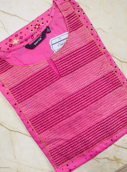 PREMIUM  Pink Kurti ZO48