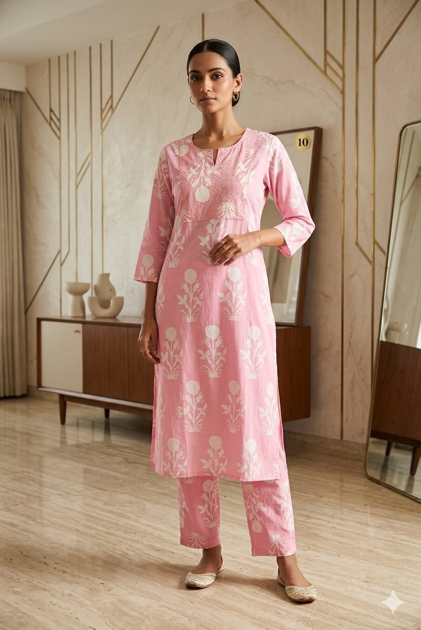 Coord SET -Pink Cotton LY34