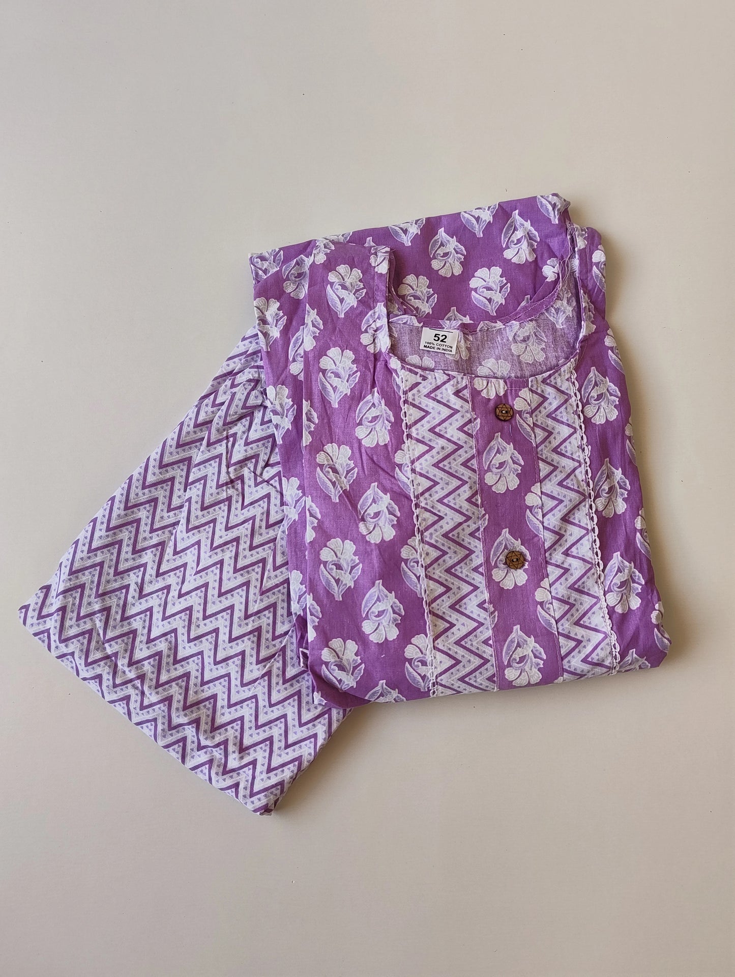 Lavendar Jaipur Salwar JP05 Plus Size (3 pcs Set)