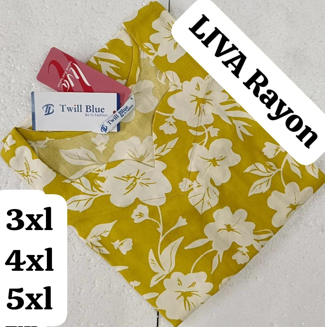 Lemon_Yellow_Rayon_Printed_Plus_Kurti_TW54