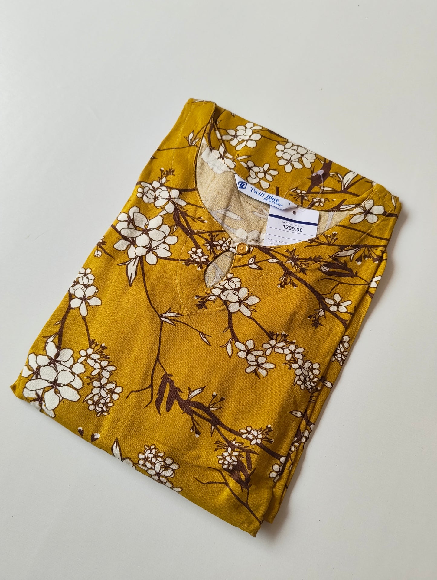 Mustard-FloralPattern-Rayon-Liva-Kurti-TW26