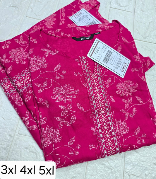 Premium Pink Plus size  ZO31