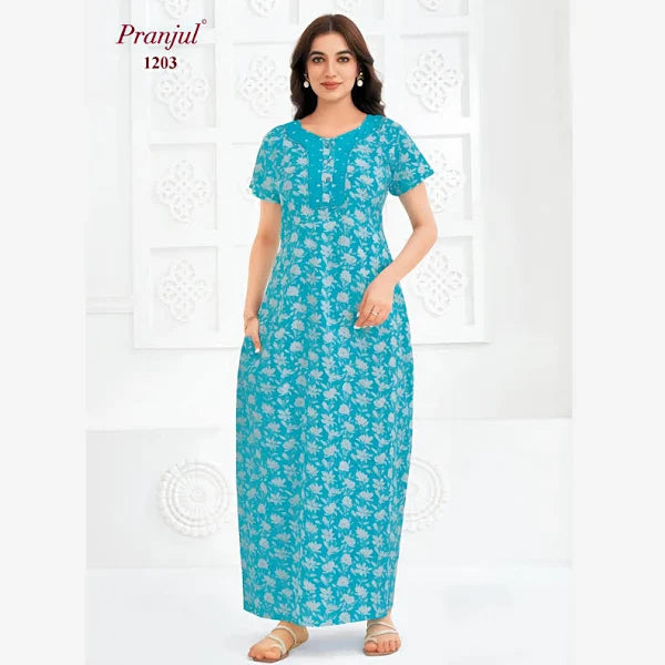 Cotton Pranjul Nighty 1203