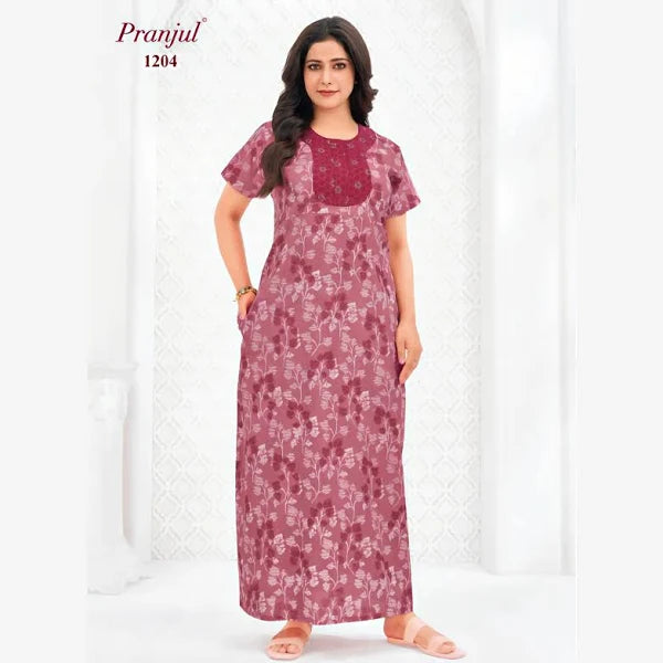 Cotton Pranjul Nighty 1204