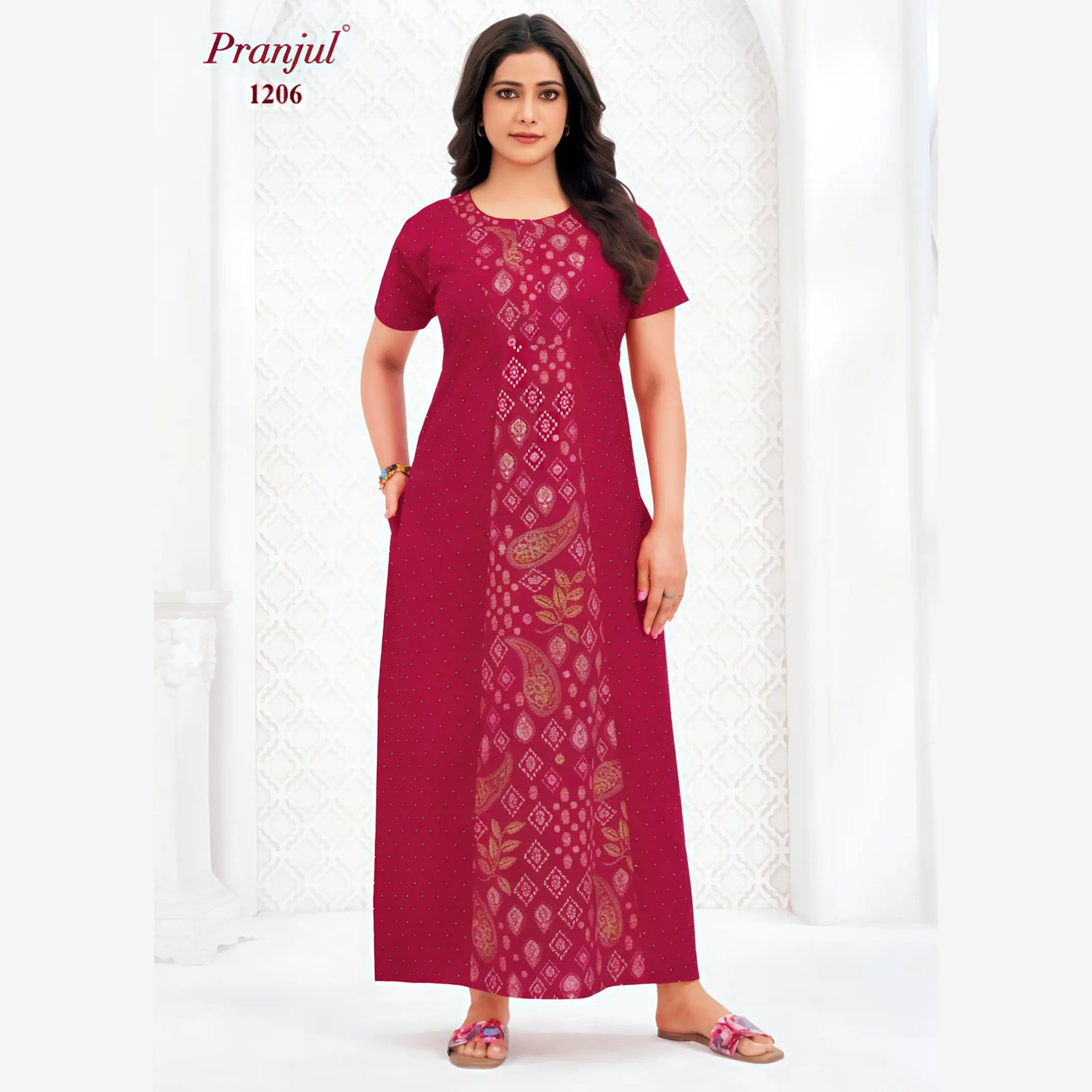Cotton Pranjul Nighty 1206