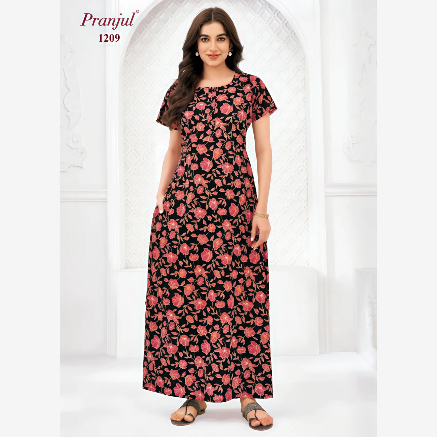 Cotton Pranjul Nighty 1209